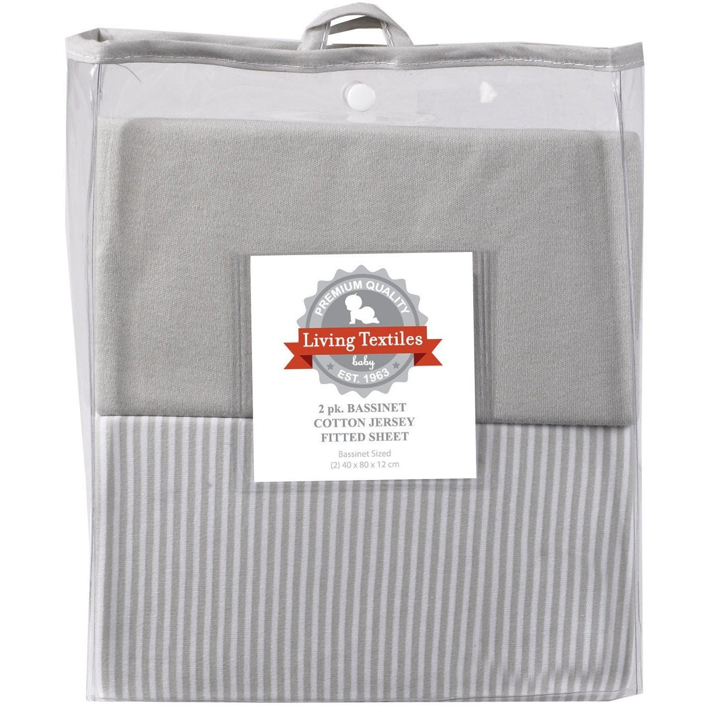Living Textiles 2 Pack Bassinet Fitted Sheet - Jersey - Molly's Baby Room