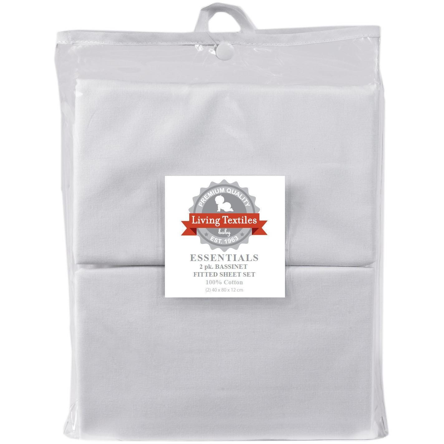 Living Textiles 2 Pack Bassinet Fitted Sheet - Molly's Baby Room