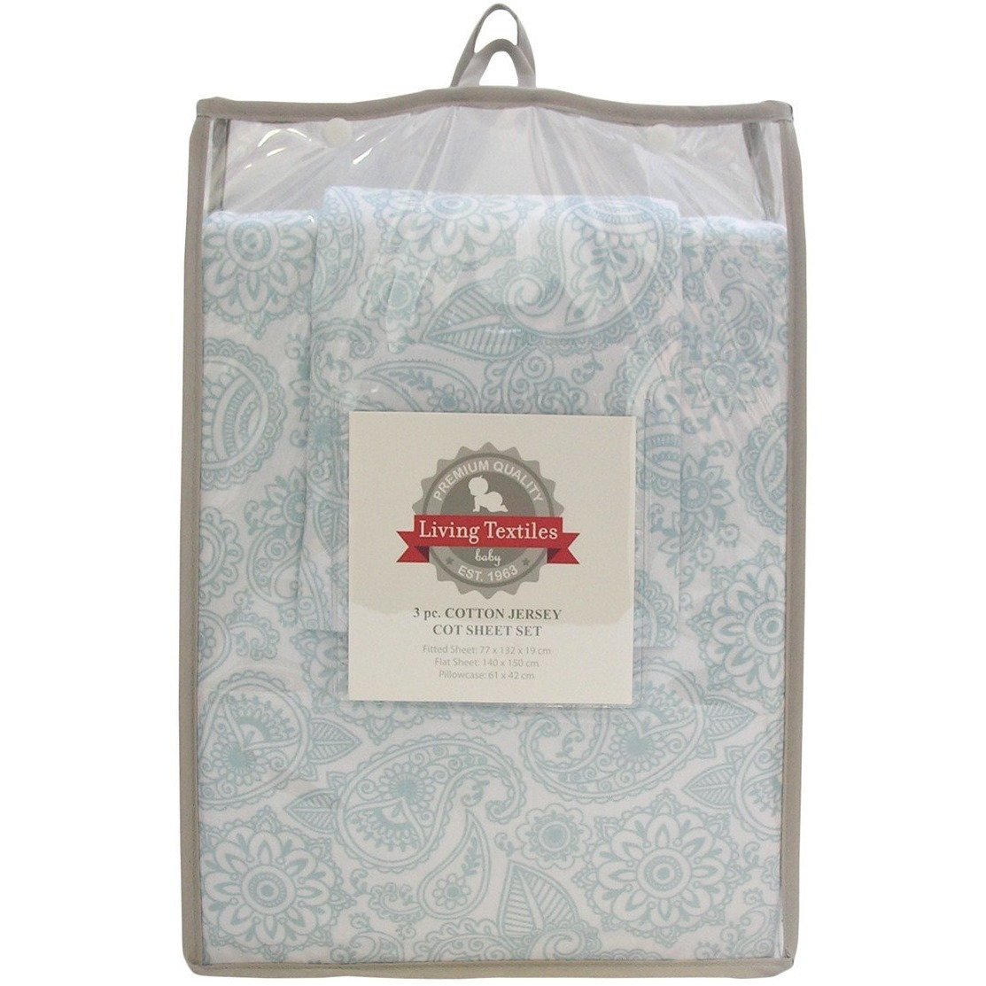 Living Textiles 3 Piece Cot Set - Jersey - Molly's Baby Room