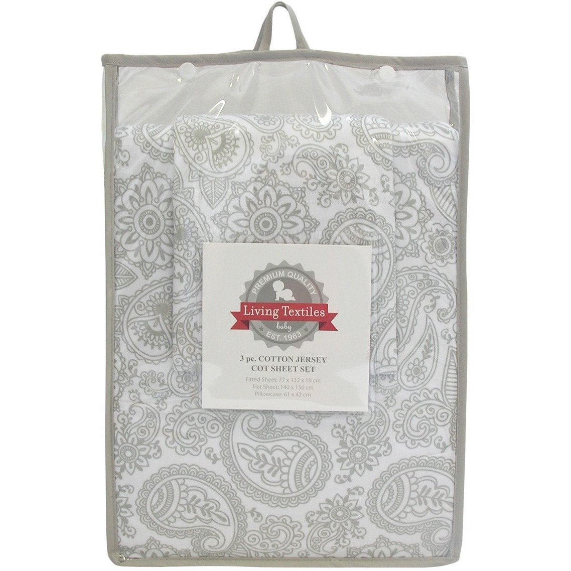 Living Textiles 3 Piece Cot Set - Jersey - Molly's Baby Room