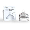 Comotomo Silicone Nipple 2 Pack Medium Flow (2 Holes) - 3-6 Months