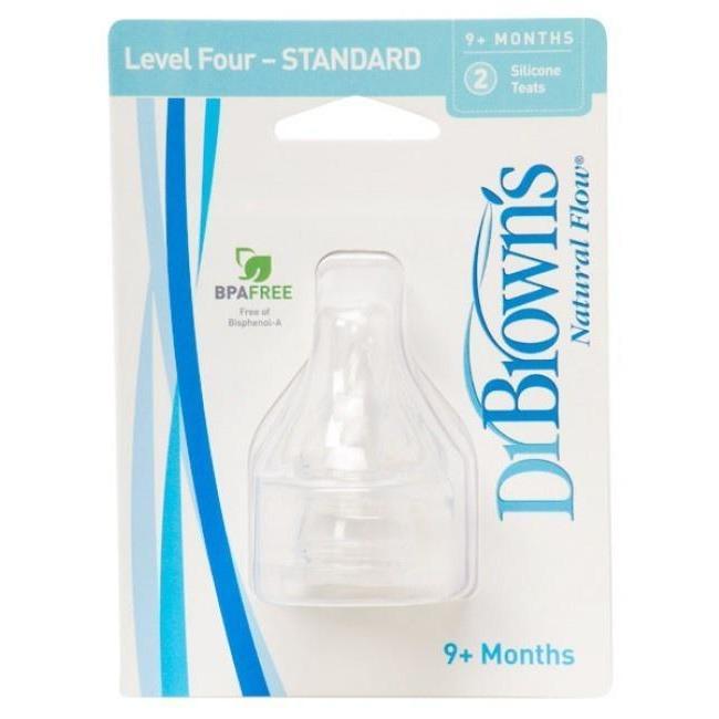 Dr Browns Narrow Neck Bottle Level 4 Teats 2Pk - Molly's Baby Room