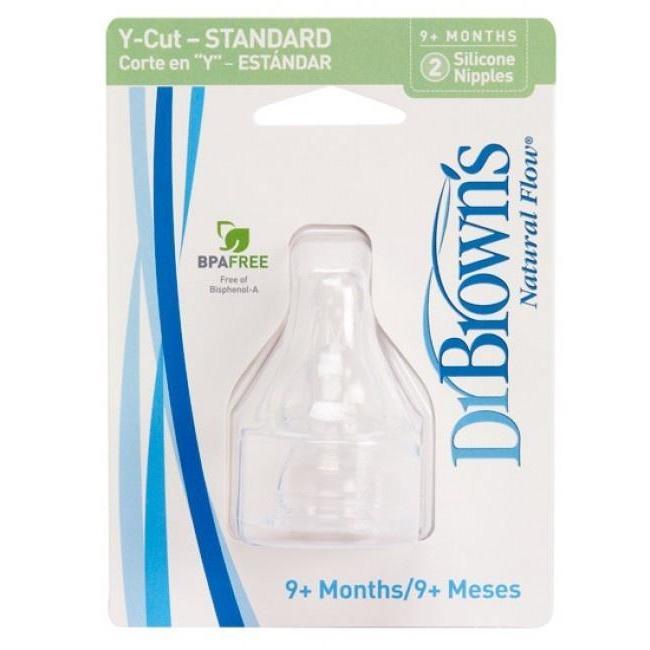 Dr Browns Narrow Neck Y Cut Teats 2Pk - Molly's Baby Room