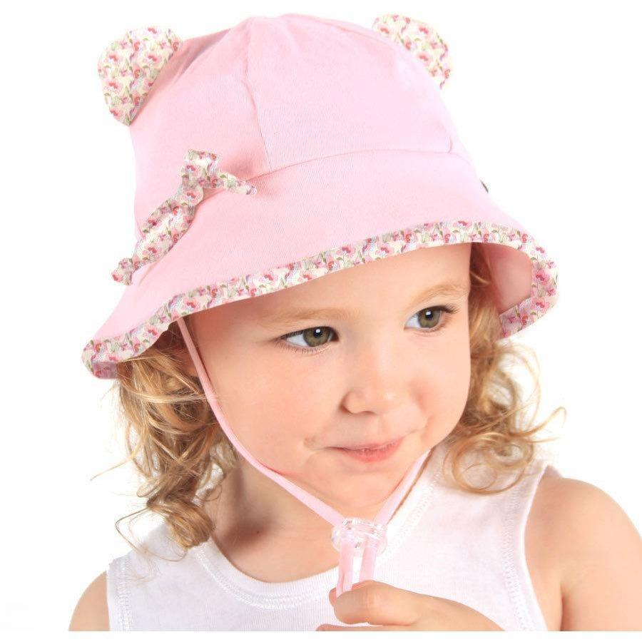 Bedhead Paisley Trimmed Baby Bucket Hat with Strap - Molly's Baby Room