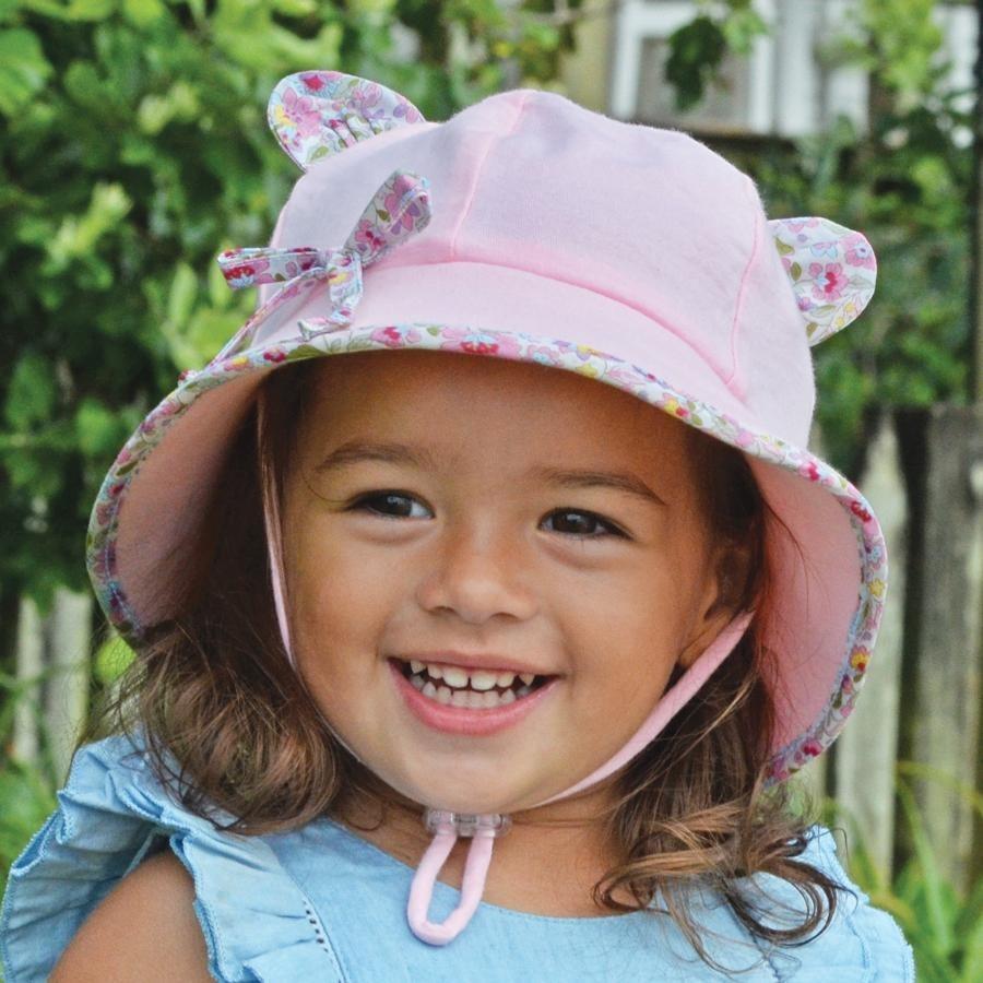 Bedhead Paisley Trimmed Baby Bucket Hat with Strap - Molly's Baby Room