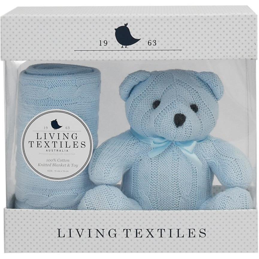 Living Textiles Cable Knit Blanket & Toy Set - Molly's Baby Room