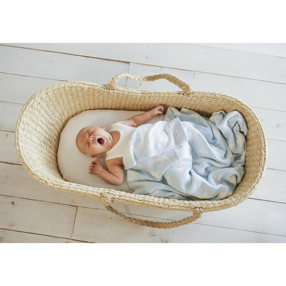 Living Textiles 2-Pack Moses/Pram Fitted Sheets - White - Molly's Baby Room