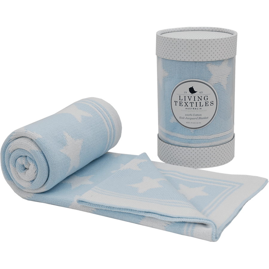 Living Textiles Knitted Jacquard Blanket - Stars - Molly's Baby Room