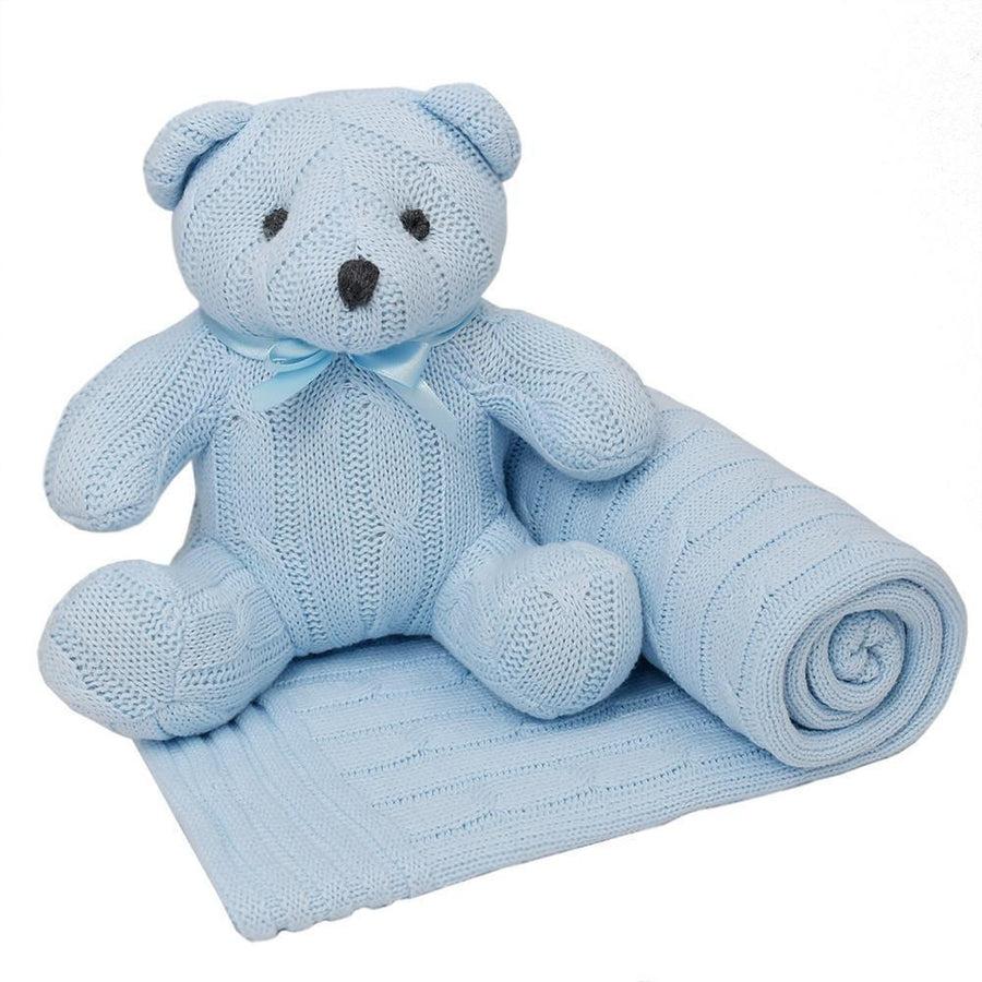 Living Textiles Cable Knit Blanket & Toy Set - Molly's Baby Room