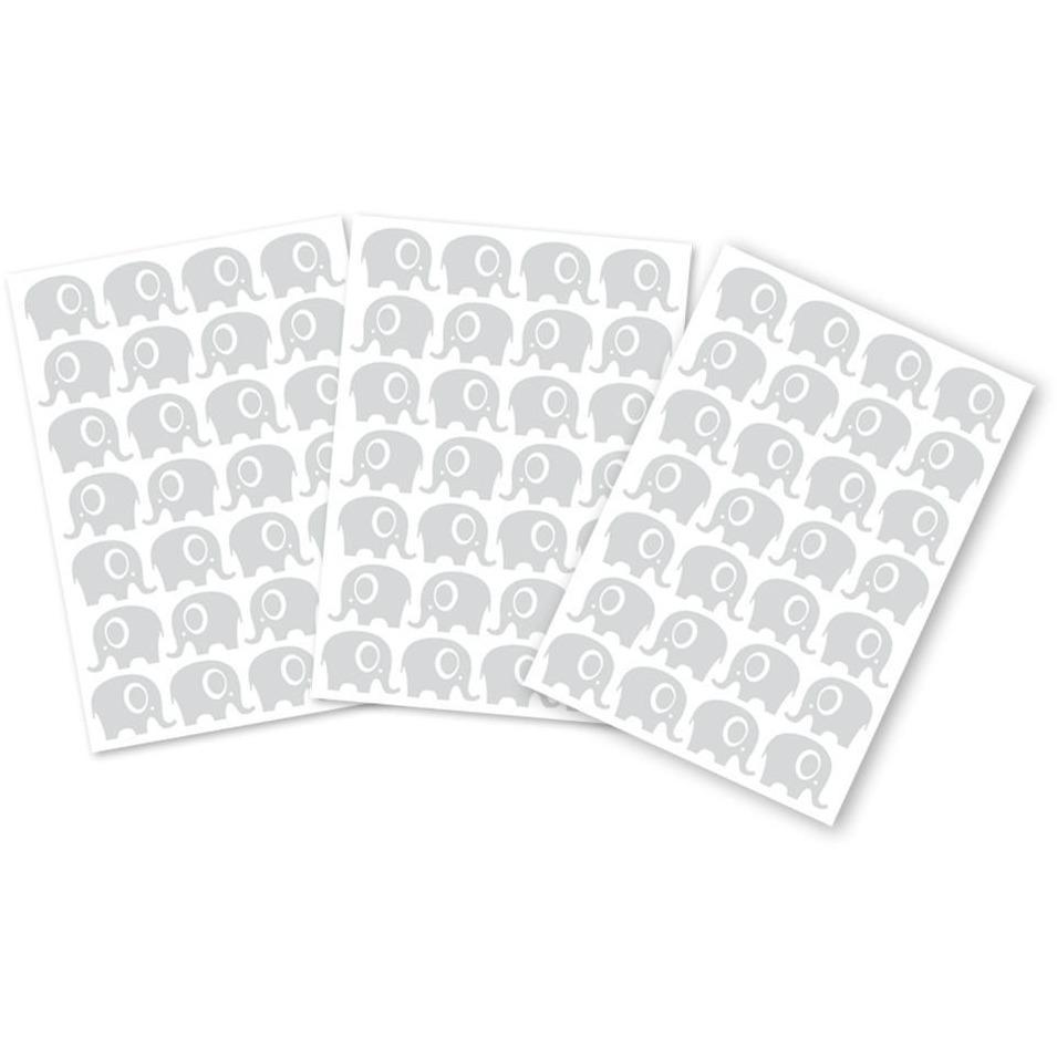 Living Textiles Wall Decals - Grey Elephants - Molly's Baby Room