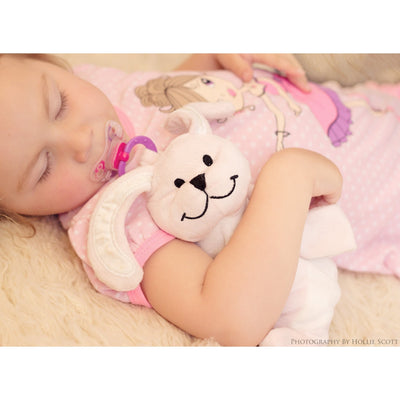 Sleepytot attached to cot , Dummy Holder , Bunny Comforter