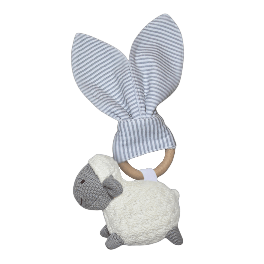 Living Textiles Wooden Teether Rattle - Molly's Baby Room