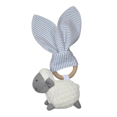 Living Textiles Wooden Teether Rattle - Molly's Baby Room