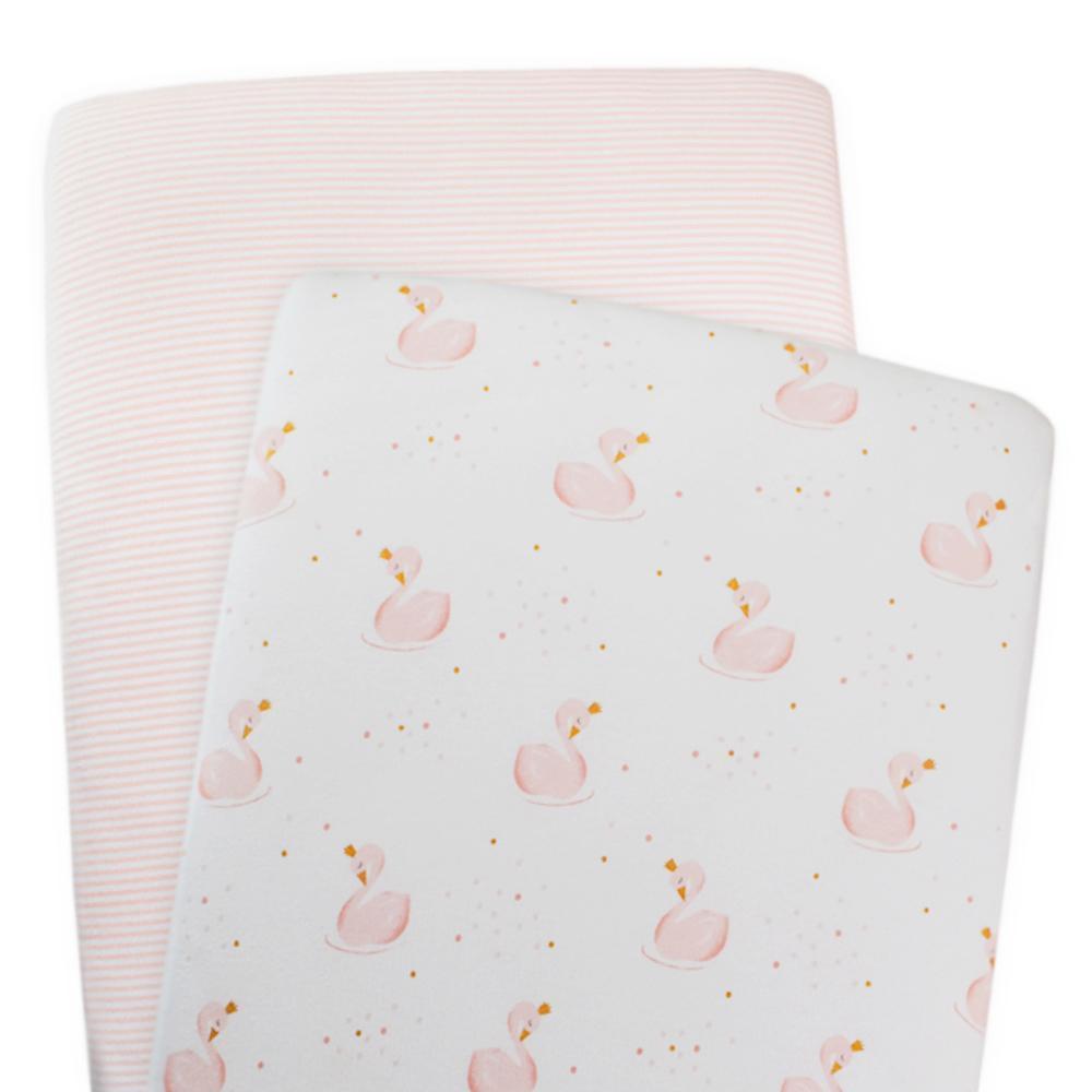 Living Textiles 2-pack Jersey Bassinet Fitted Sheets - Molly's Baby Room