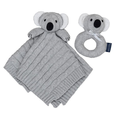 Living Textiles Security Knit Blanket & Rattle Gift Set - Molly's Baby Room