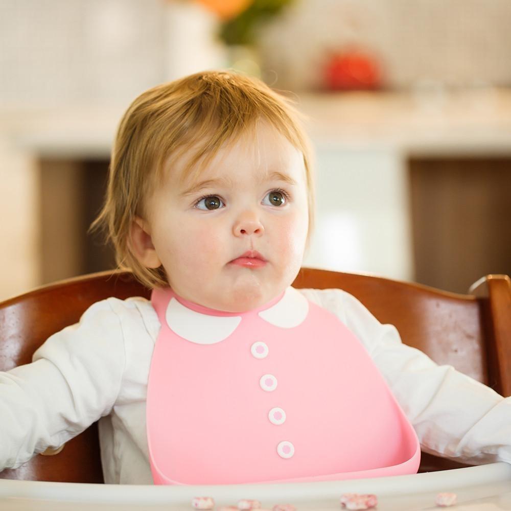 Make My Day Baby Bib - Peter Pan Pink - Molly's Baby Room