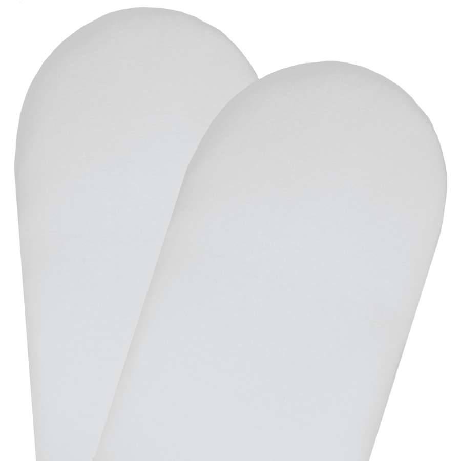 Living Textiles 2-Pack Moses/Pram Fitted Sheets - White - Molly's Baby Room
