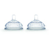 Comotomo Silicone Nipple 2 Pack Fast Flow (3 Holes) - 6 Months +