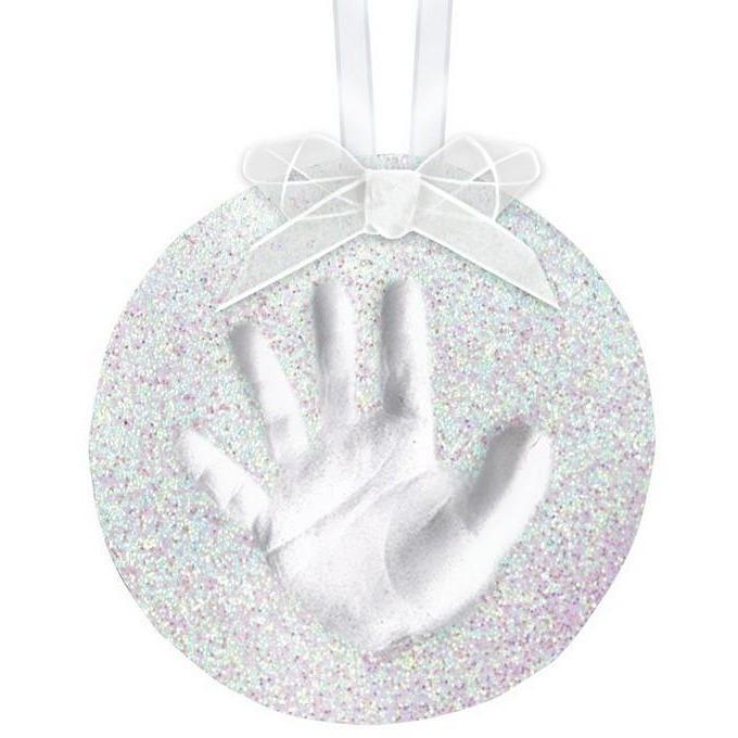 Baby prints Christmas  Glitter Ornament - Molly's Baby Room