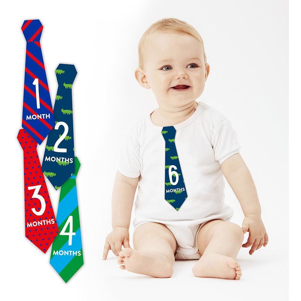 Pearled Baby's First Year Tie Stickers - Molly's Baby Room
