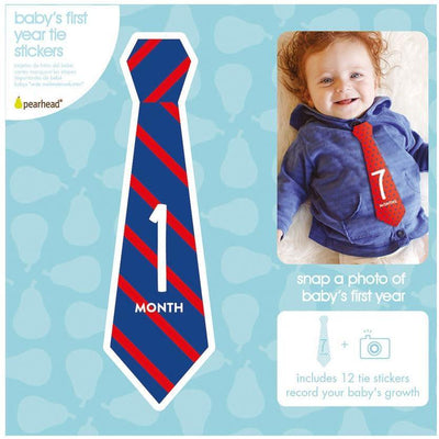 Pearled Baby's First Year Tie Stickers - Molly's Baby Room