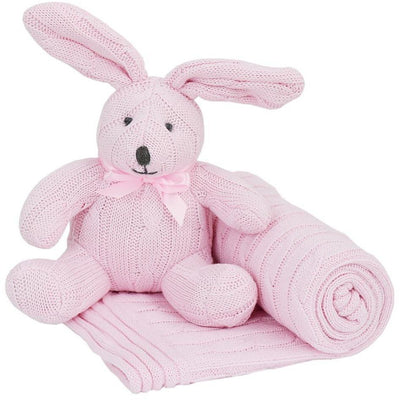 Living Textiles Cable Knit Blanket & Toy Set - Molly's Baby Room