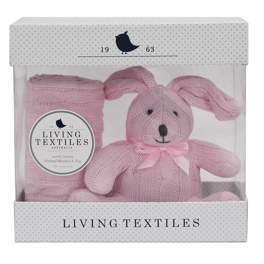 Living Textiles Cable Knit Blanket & Toy Set - Molly's Baby Room