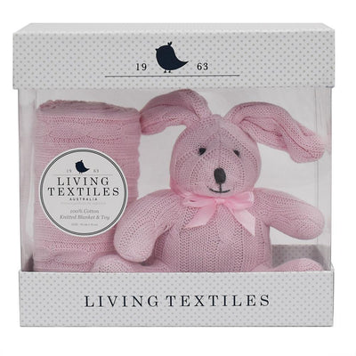 Living Textiles Cable Knit Blanket & Toy Set - Molly's Baby Room