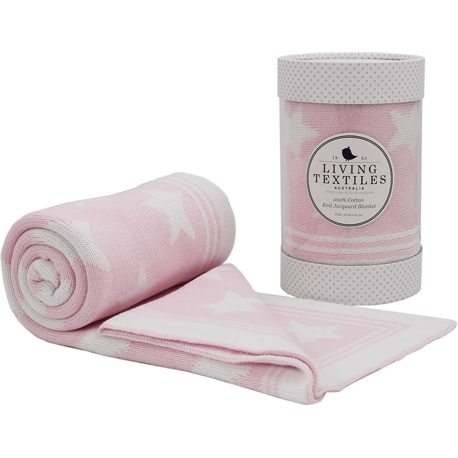 Living Textiles Knitted Jacquard Blanket - Stars - Molly's Baby Room