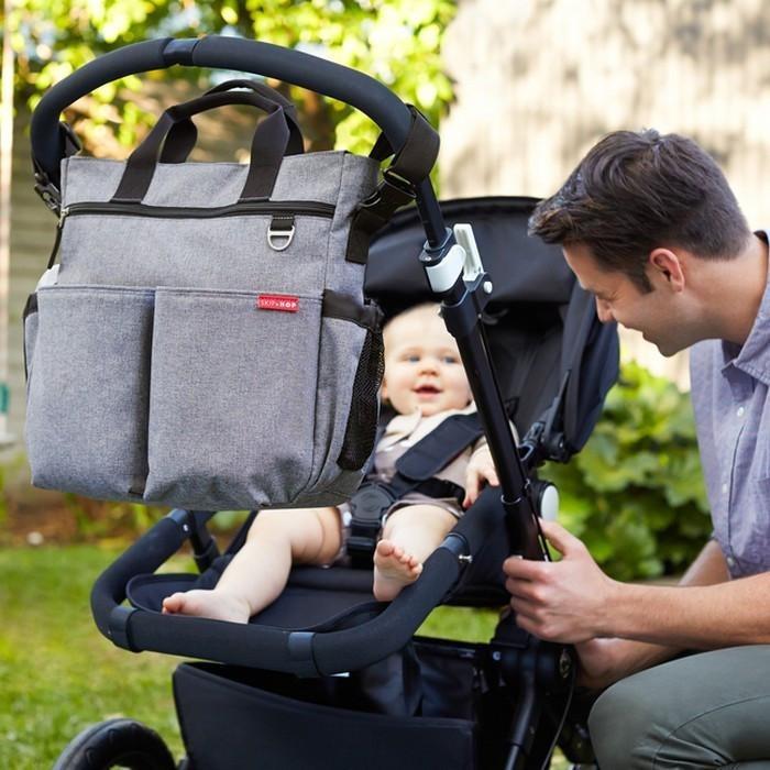 Skip Hop Duo Signature Diaper Bag - Heather Grey - Molly's Baby Room