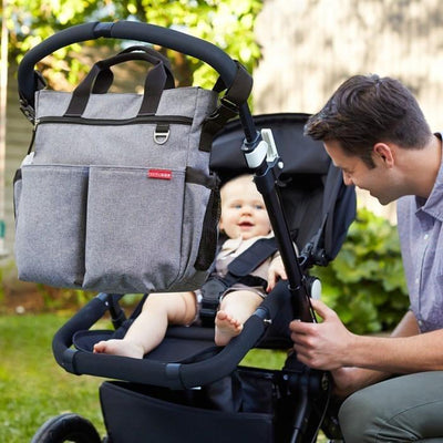 Skip Hop Duo Signature Diaper Bag - Heather Grey - Molly's Baby Room