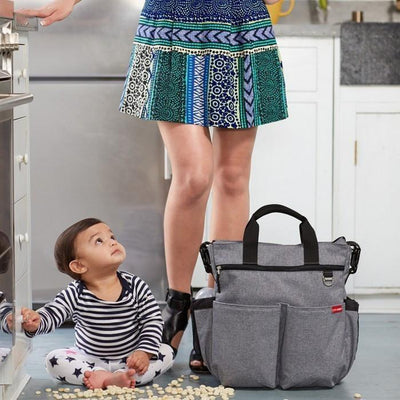 Skip Hop Duo Signature Diaper Bag - Heather Grey - Molly's Baby Room