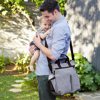 Skip Hop Duo Signature Diaper Bag - Heather Grey - Molly's Baby Room