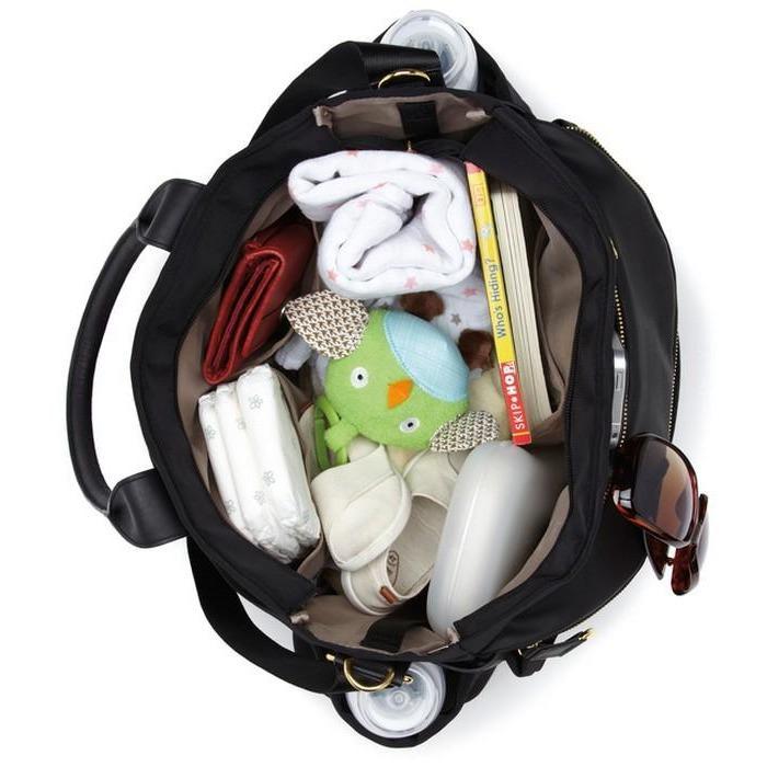 Skip Hop Chelsea Downtown Chic Diaper Satchel - Black - Molly's Baby Room