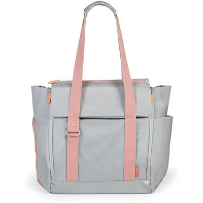 Skip Hop FIT All-Access Diaper Tote - Platinum/ Coral - Molly's Baby Room