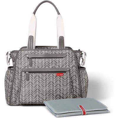 Skip Hop Grand Central Take-it-all Diaper Bag - Grey Feather - Molly's Baby Room