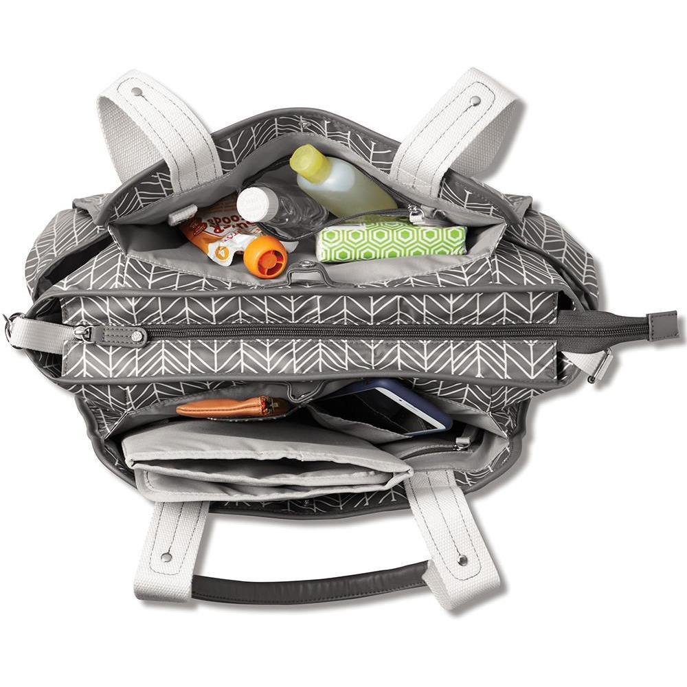 Skip Hop Grand Central Take-it-all Diaper Bag - Grey Feather - Molly's Baby Room