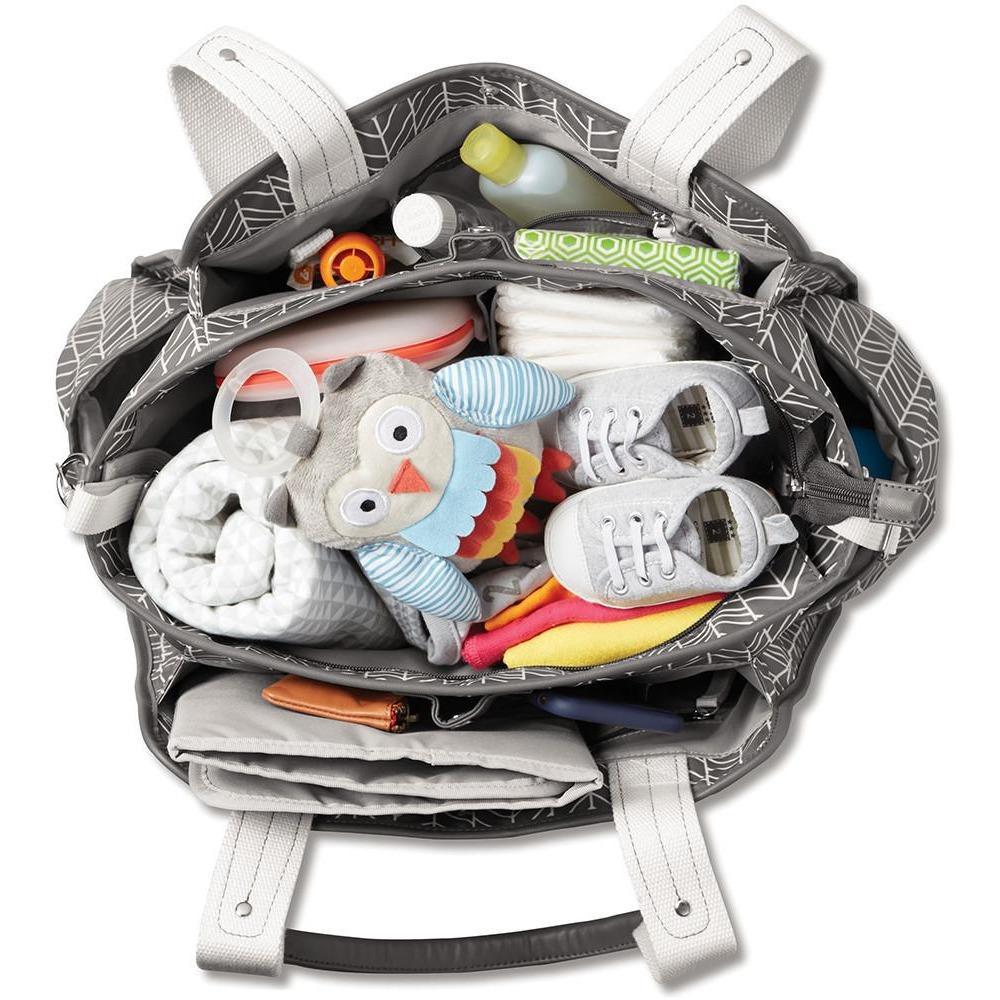 Skip Hop Grand Central Take-it-all Diaper Bag - Grey Feather - Molly's Baby Room