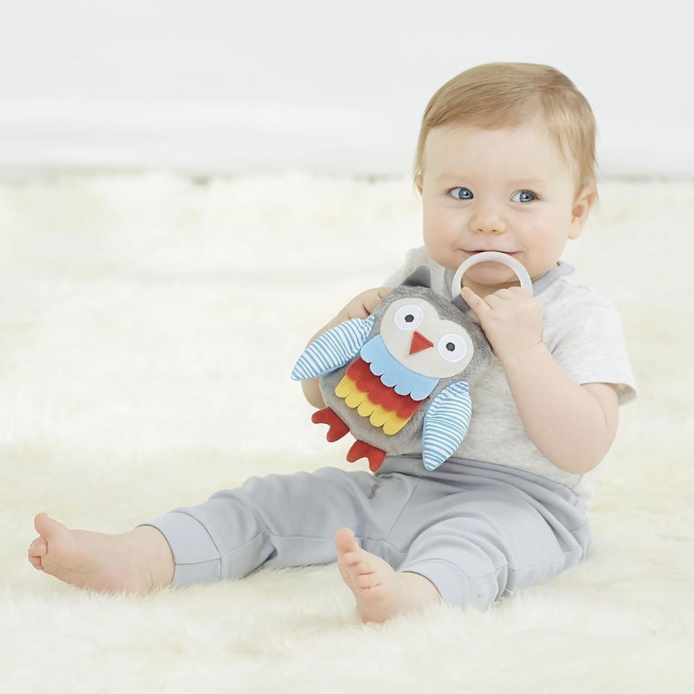 Skip Hop Treetop Friends Wise Owl Stroller Toy - Grey / Pastel - Molly's Baby Room