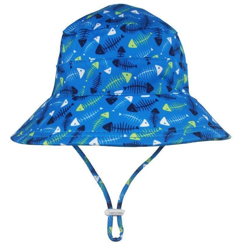 Bedhead Boys UPF50+ Bucket Swim Hat 'Fish Bones' Print - Molly's Baby Room