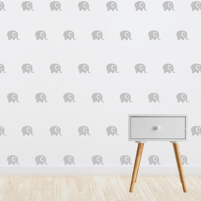 Living Textiles Wall Decals - Grey Elephants - Molly's Baby Room