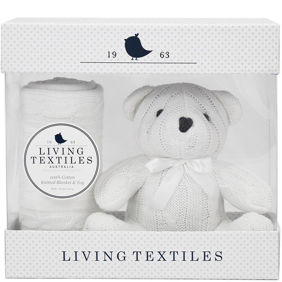 Living Textiles Cable Knit Blanket & Toy Set - Molly's Baby Room