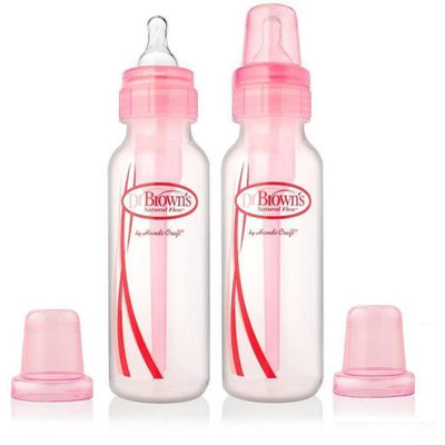 Dr Brown's 250ml Options Bottle with Level 1 Teat Narrow Neck 2pk - Molly's Baby Room