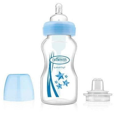 Dr. Brown' s Wide-Neck 2-in-1 Transition Bottle Kit - Molly's Baby Room