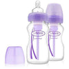 Dr Brown's Wide Neck 270 ml OPTIONS Bottles With Level 1 Teat  2Pk - Molly's Baby Room