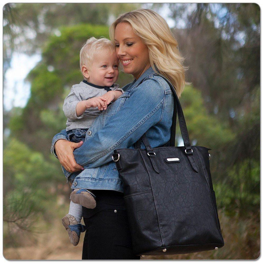 Vanchi Capri Tote in Black - Molly's Baby Room