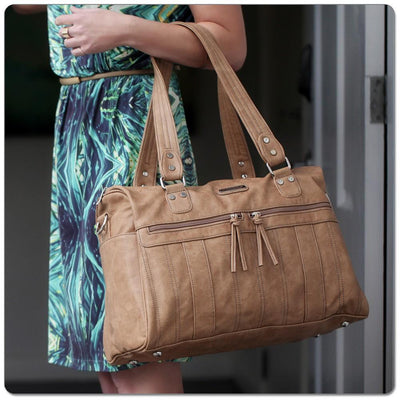 Vanchi Indie Holdall-Caramel - Molly's Baby Room
