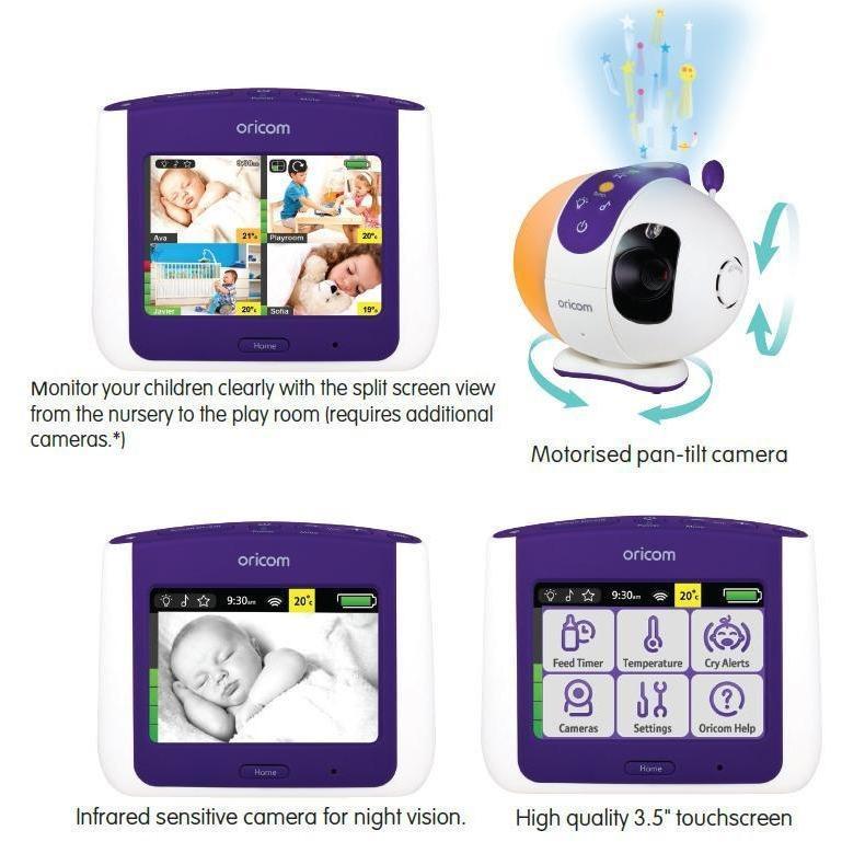 Oricom Secure870 3.5" Touchscreen Monitor with Starry Lightshow - Molly's Baby Room