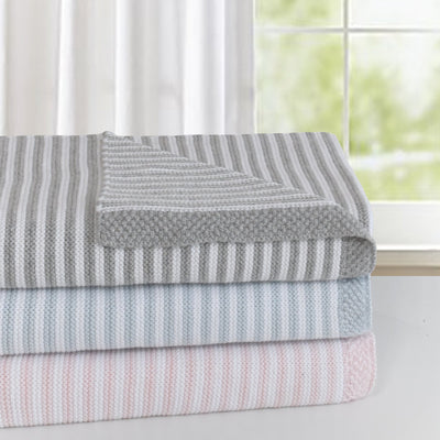 Living Textiles Knitted Stripe Blanket - Molly's Baby Room