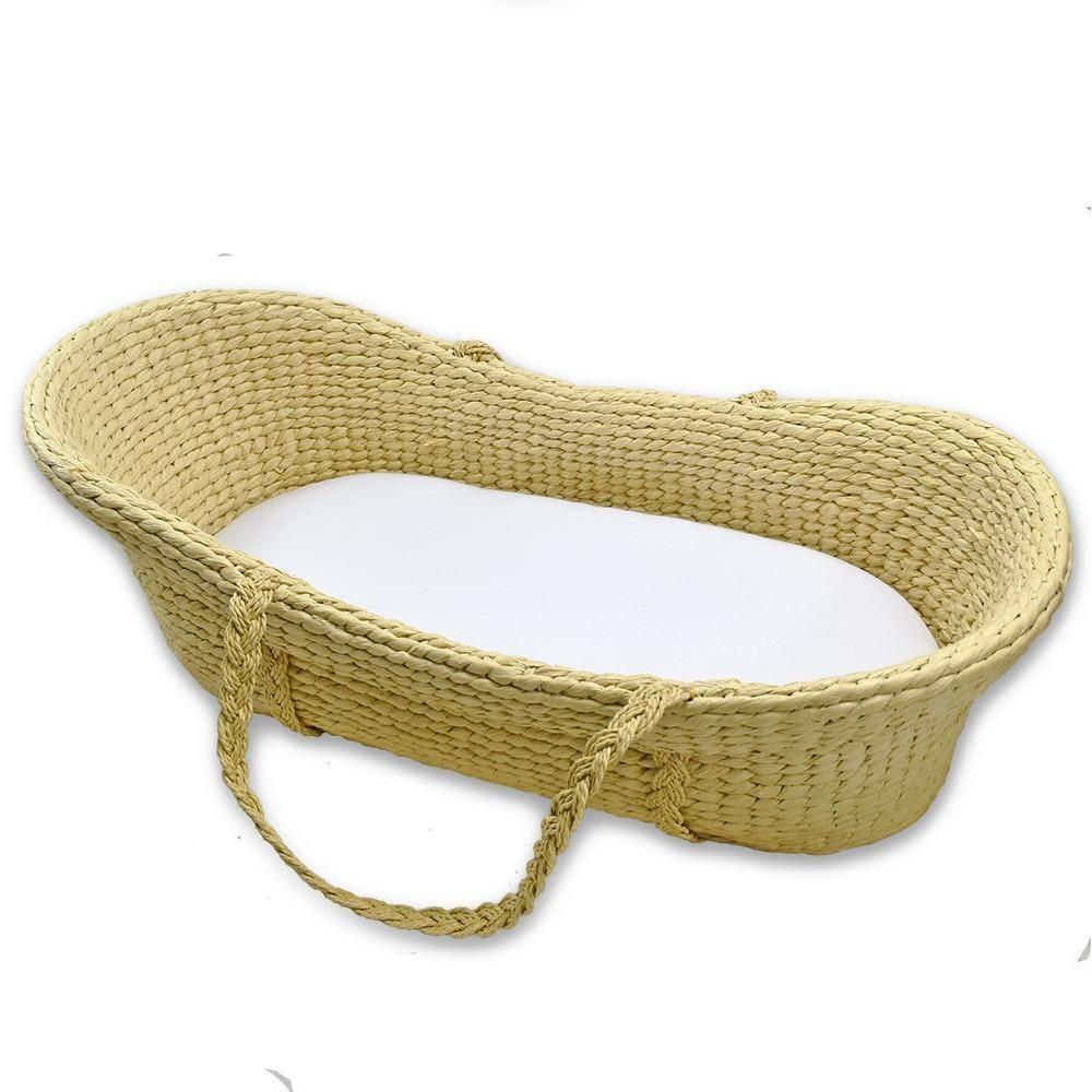Living Textiles 2-Pack Moses/Pram Fitted Sheets - White - Molly's Baby Room
